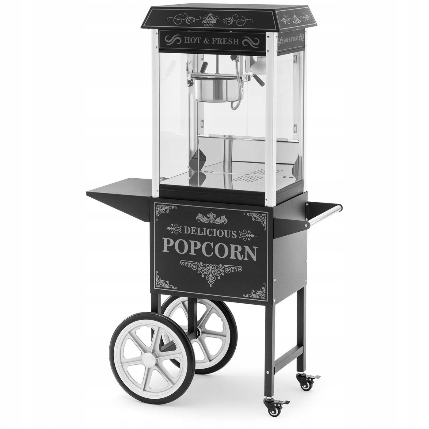 STROJ NA POPCORN S VOZÍKOM RETRO DIZAJNU 1600 W
